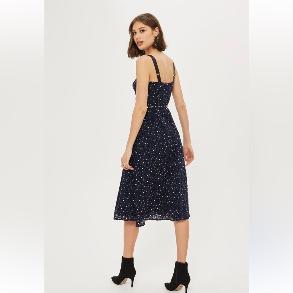 Topshop Navy Bustier Dress